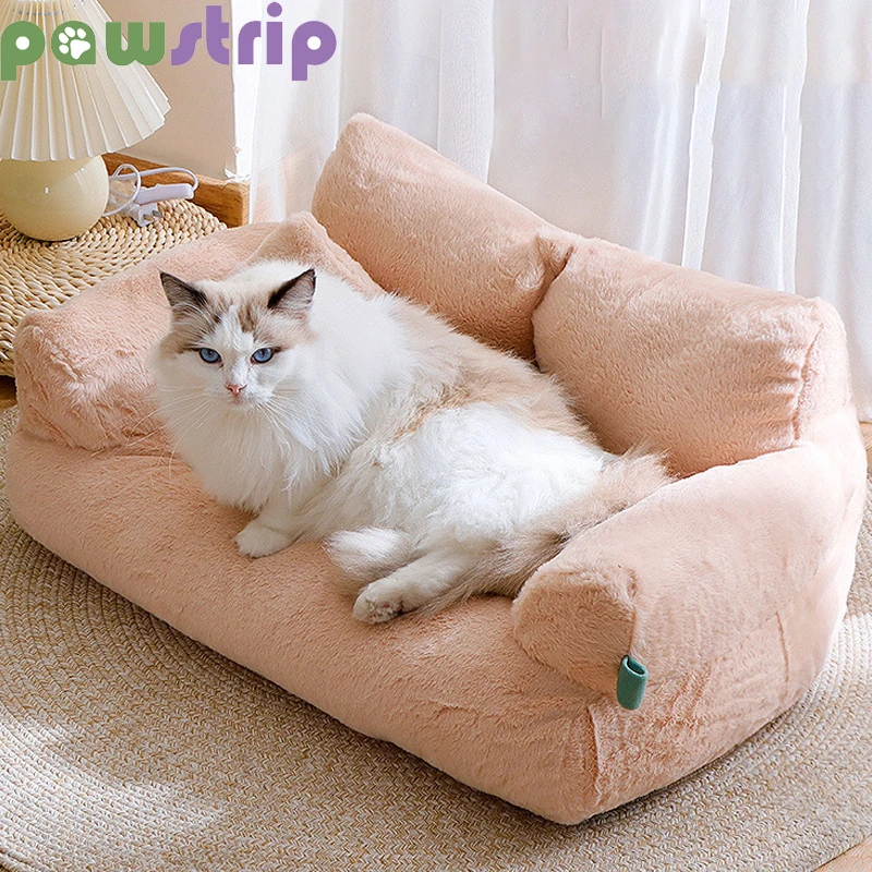 

Luxury Cat Bed Soft Cozy Cat Sofa Detachable Warm Pet Kennel Cushion For Small Medium Large Dogs Indoor Puppy Sleeping Mat