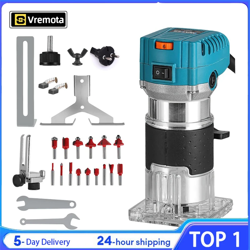 Vremota 2000 واط الكهربائية جهاز توجيه الخشب الكهربائية المتقلب النجارة طحن النقش الشق التشذيب آلة نحت راوتر أداة