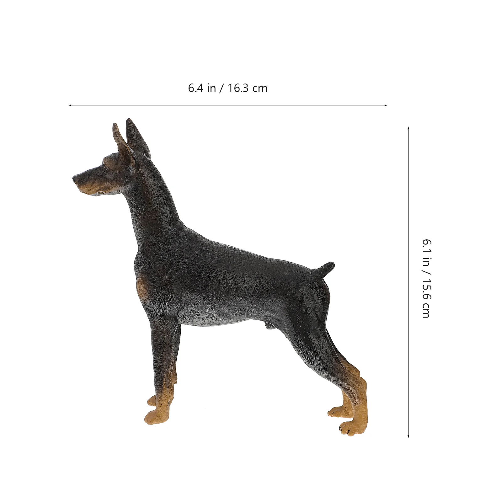 Dog Outdoor Decor Simulated Doberman Pinscher Toy Dobermann Ornament Model Plastic Statue