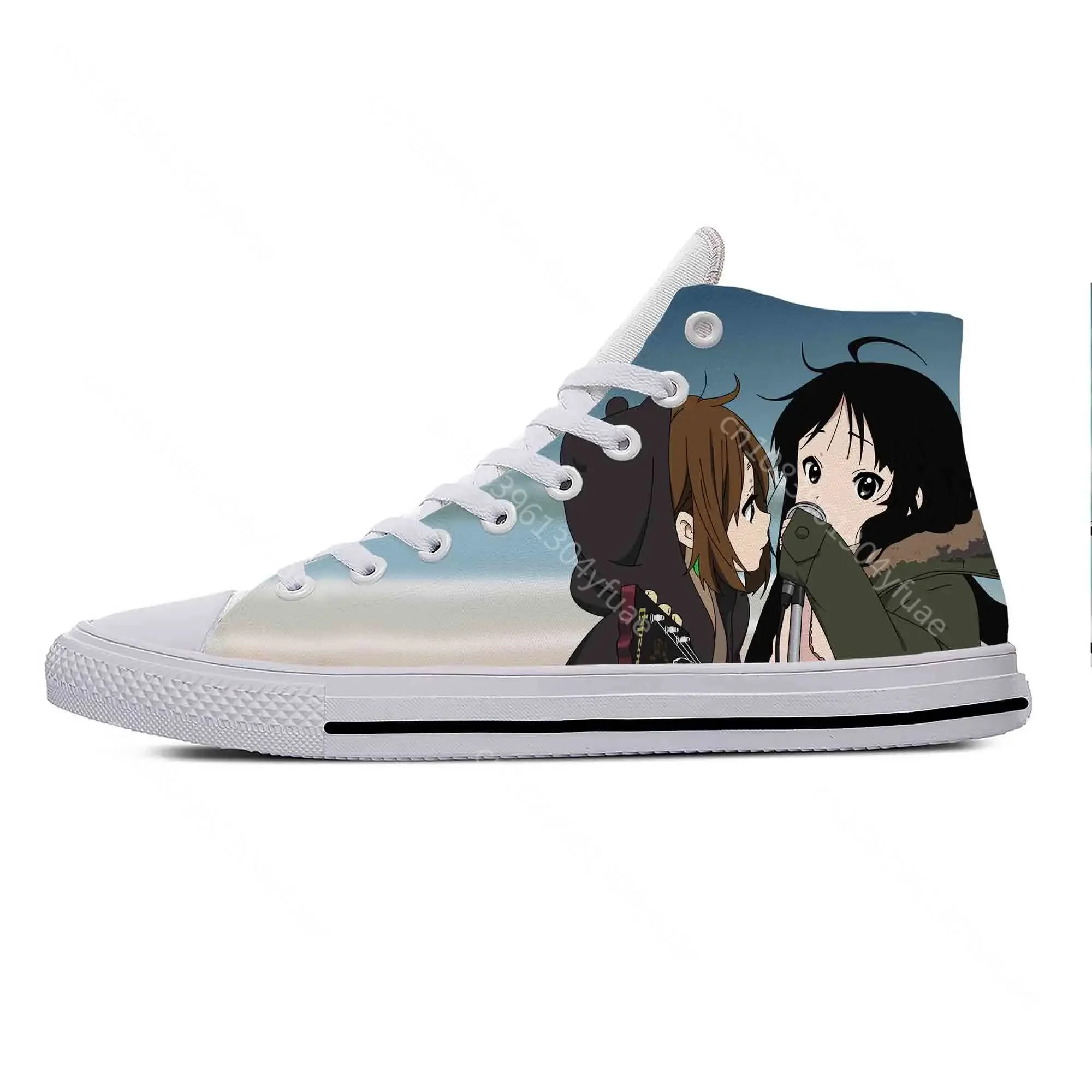 Anime Manga Cartoon K-On Akiyama Mio Hirasawa Yui 캐주얼 신발 경량 하이 탑 통기성 보드 신발 남성 여성 스니커즈