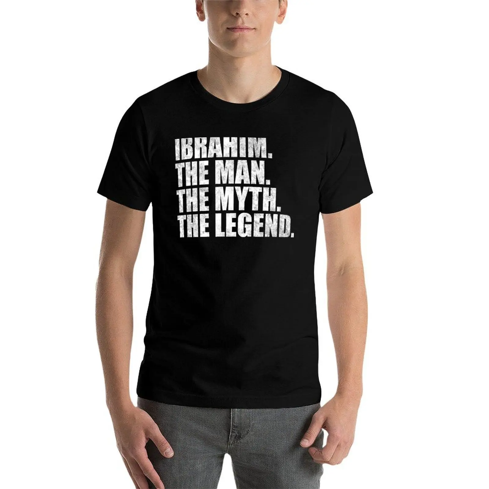 

Ibrahim Name Ibrahim The Man The Myth The legend T-Shirt t shirt man luxury t shirts for man slim fit T-Shirt
