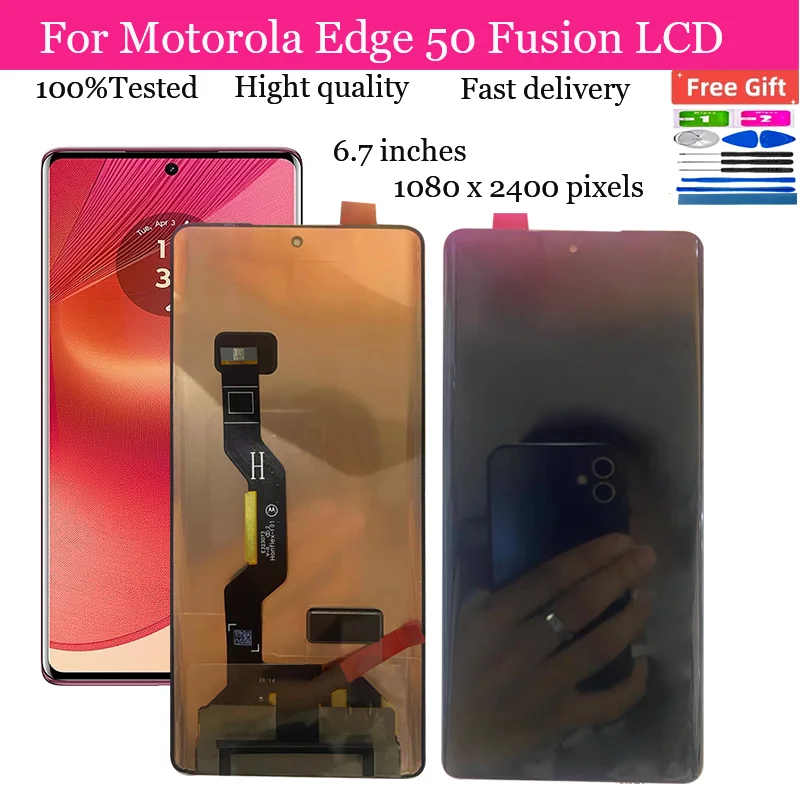 6\'\'7Original For Motorola Moto edge 50 Fusion LCD Display+Touch Screen Digitizer Assembly For Moto edge 50 Fusion LCD Replacment