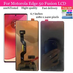 6''7Original For Motorola Moto edge 50 Fusion LCD Display+Touch Screen Digitizer Assembly For Moto edge 50 Fusion LCD Replacment