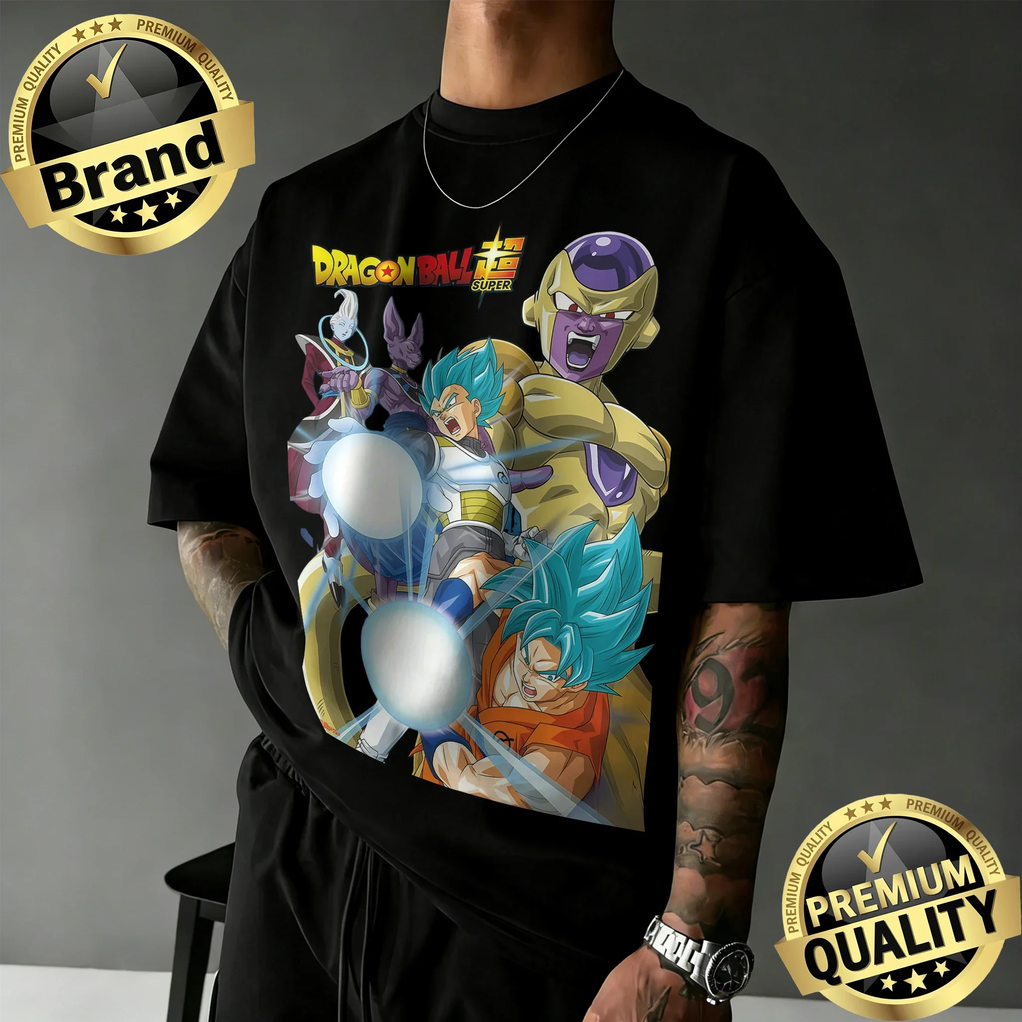

Dragon Ball Super Frieza Battle Oversized White T-Shirt 2026Summer Men Casual Cotton Anime Loose Fit Unisex Premium Quality Tops