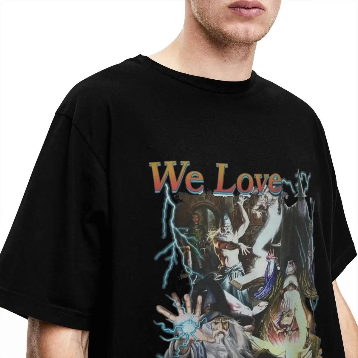 Funny We Love Casting Spells T-Shirt Men Women's Round Collar Cotton Short Sleeve Tee Shirt Summer Tops