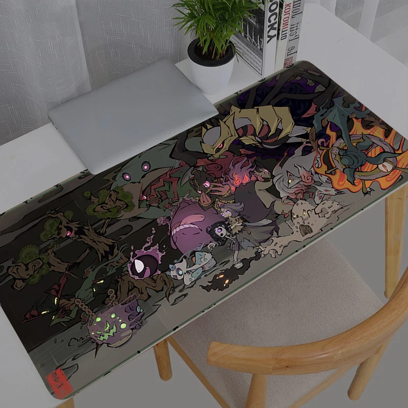 Large Gaming Mouse Pad Anime PC Computer Pokemon Pikachu Anime Gamer Desk Mat For CS GO LOL XXL Laptop Kawaii Mousepad