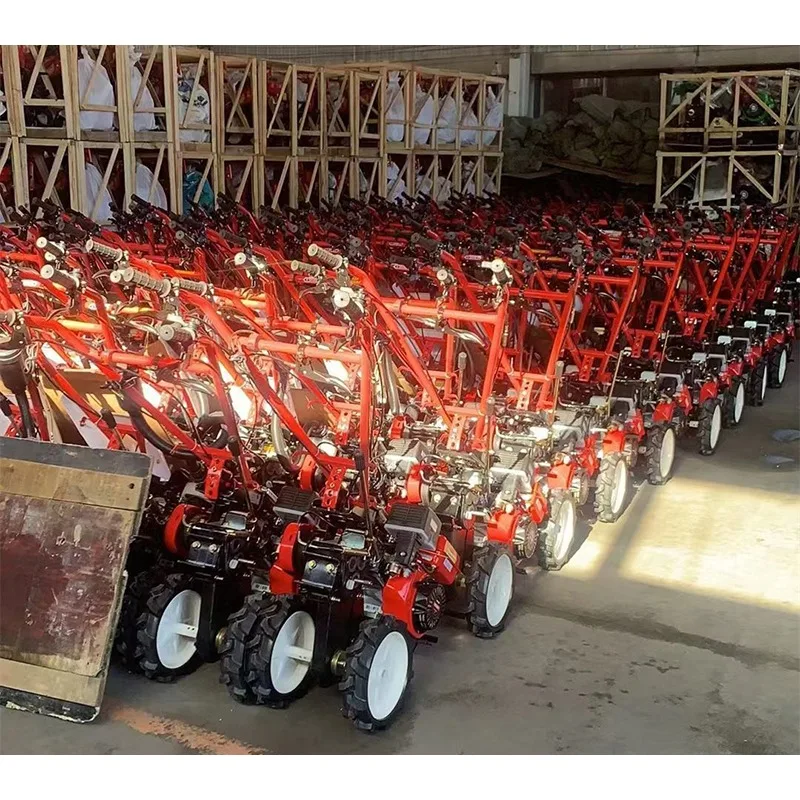 Small soil loosening ridging weeding and ditching micro tillage machine diesel gasoline multi function rotary tillage machine