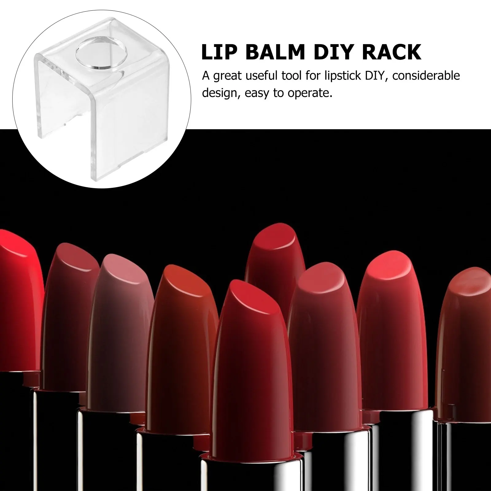 10pcs Lipstick Mold Racks Lip Balm Lip Balm Diy Rack Making St Bracket Reusable Tool Portable Storage