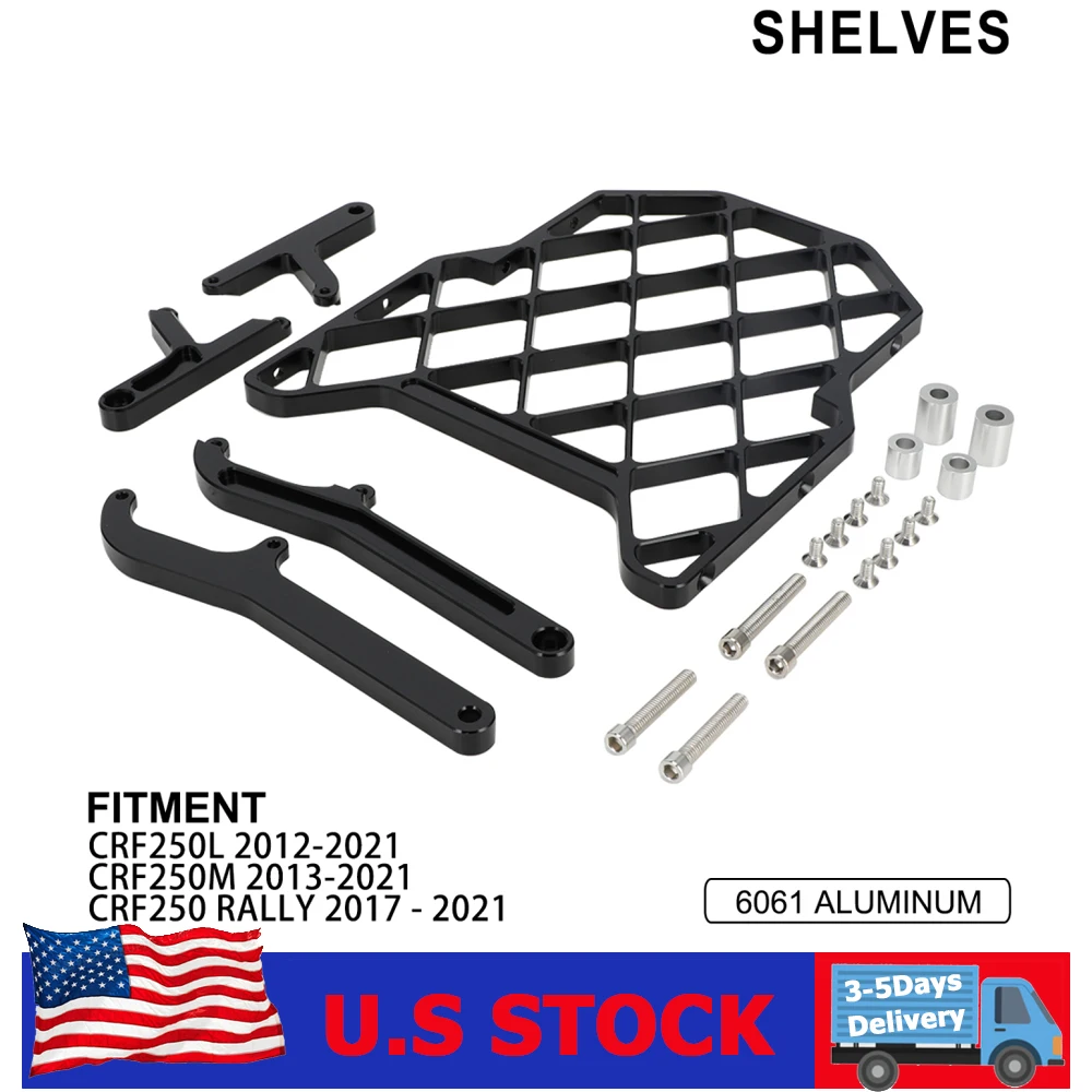 

Motorcycles Accessories Rear Tail Rack Luggage Shelf Aluminum CNC For CRF250L 2012-2021 CRF250M 2013-2021 CRF250 RALLY 2017-2021