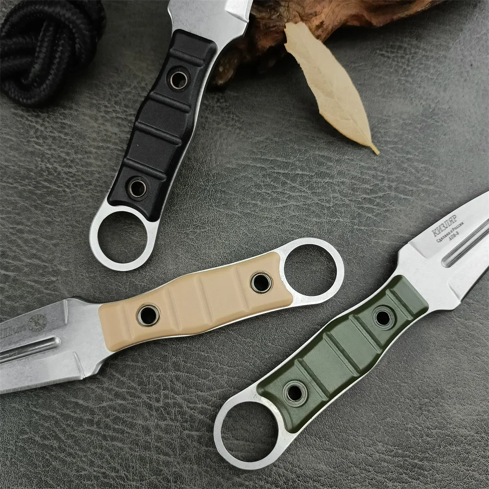 HOT! Russian Kizlyar Fixed Blade Knife 8Cr13Mov Blade Nylon Fiber Handle Outdoor EDC Survival Camping Hiking Hunting Tools