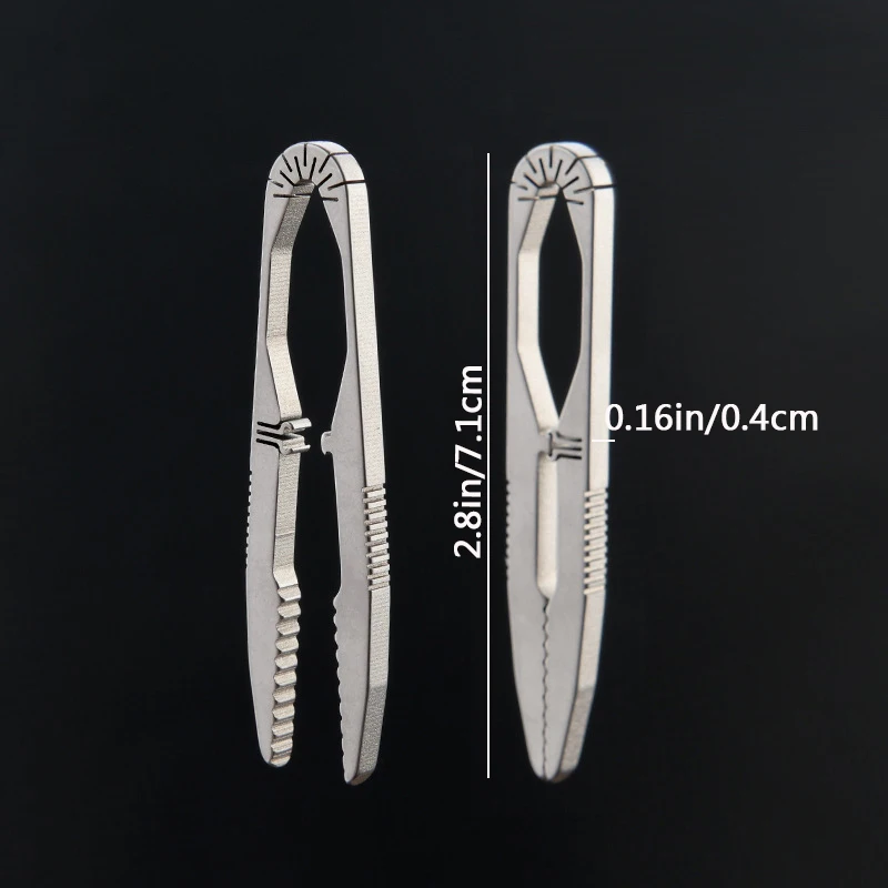 Titanium Alloy Pinças Clip, Mini Pinça portátil, Pinça pequena, EDC Outdoor Pocket Tool