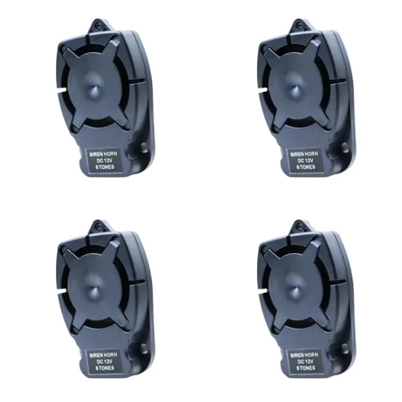 

ABZZ-4X Alarm Horn Siren Buzzer 12V Six-Tone 110 Points Small Size High Decibel Flat Body Small Siren Horn