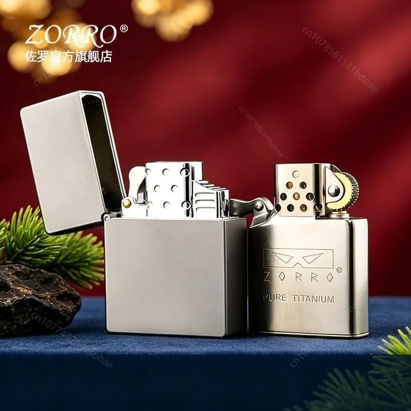 ZORRO New 860 Pure Titanium Kerosine Lighter, CNC Integrated Lighter, Can Use Gas Liner, Cigarette Accessories, Men's Gift