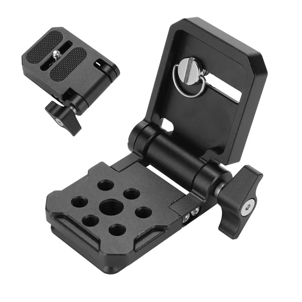 Upgrade Folding Camera L Bracket Vertical Horizontal Switching Quick Release Plate for Canon Nikon Sony DSLR Monopod Stabilizer