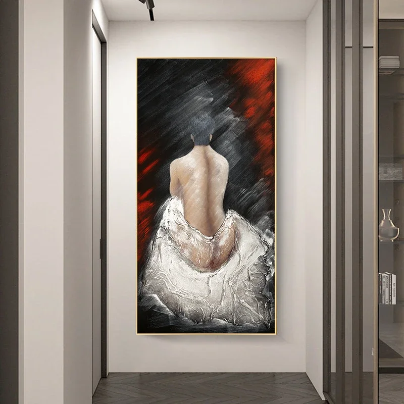 Abstract Art Nude Men Painting On Canvas 100% Hand Painted Figure Oil Painting Modern Wall Art For Bedroom Living Room Decor