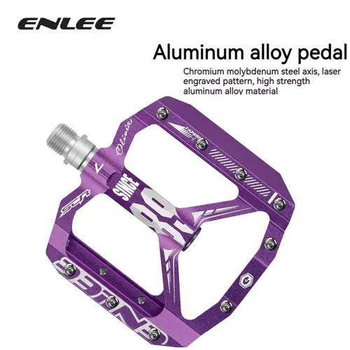 Pedales de bicicleta ENLEE, pedales de bicicleta antideslizantes de aleación de aluminio, rodamiento sellado ultraligero, Pedal de ciclismo de montaña y carretera de una sola pieza