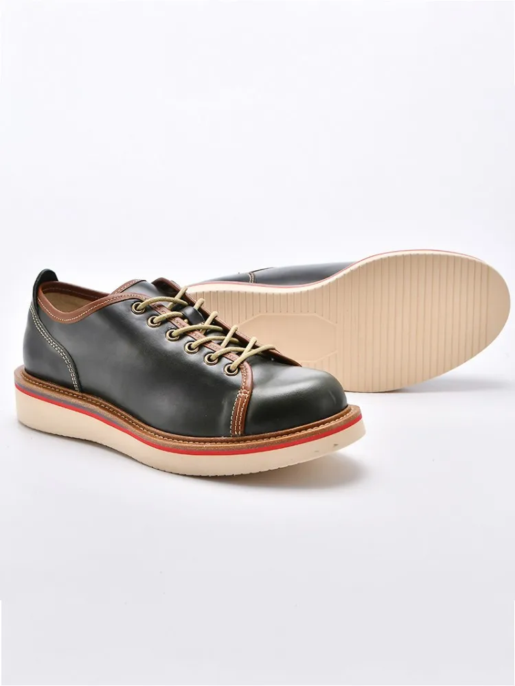 Vintage Mannen Ronde Neus Werkschoenen Lente Engeland Stijl Lace Up Hoge Kwaliteit Lederen Formele Schoenen Hoge Straat Skateboarden Schoenen