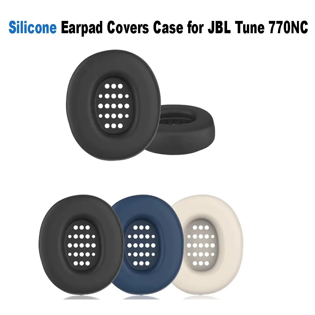 Silicone Earpad Covers Case for JBL Tune 770NC Headphones Ear Pads Cushions