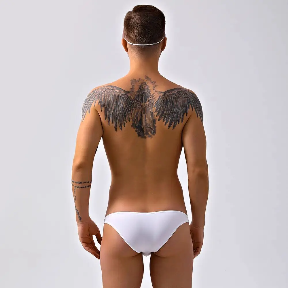 Maillot de bain en forme de triangle pour hommes, noir et blanc, couleur pure, en nylon, sexy, nouvelle collection