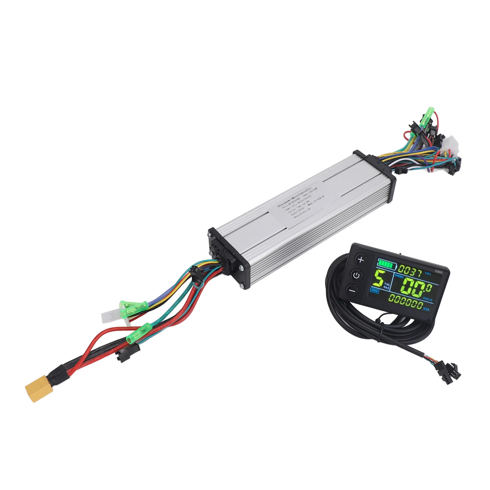 Motor Controller, Color Display 24V 36V 48V 250W 350W Brushless Controller Dual Drive Kit for Electric Bike Scooter