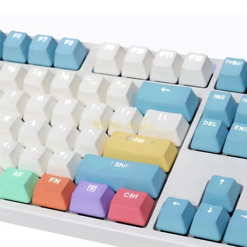 108 Keys Colorful Chalk keycap double shot pbt backleit keycap for mx switch best sale