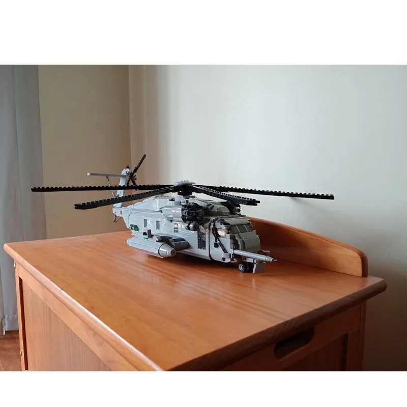 MOC-127265 Klasyczny helikopter lądowy CH-53E Super, model z klocków konstrukcyjnych, 2099 elementów, kreatywne klocki MOC dla dzieci, dla chłopców