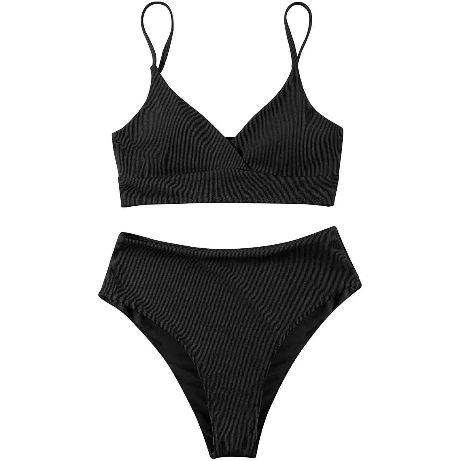 Damskie z głębokim dekoltem w szpic Push Up 2 częściowe zestawy Bikini stroje kąpielowe plażowiec kostiumy kąpielowe damski bikini купальник женский