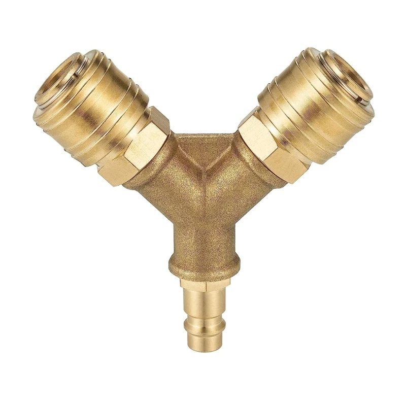 Air Hose Quick Coupling Distributor Compressed Air Softener with Male Thread Brass Compressed Air Distributor Durable Dropship