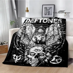 Deftones band logo printed blanket kids blanket flannel soft cozy blanket home travel blanket birthday gift decoration