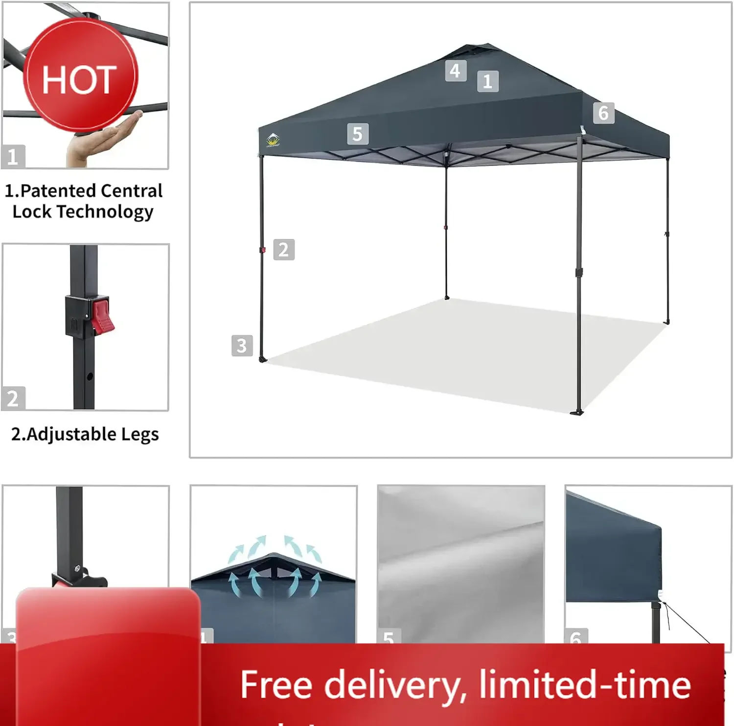10X10 Pop Up Canopy…