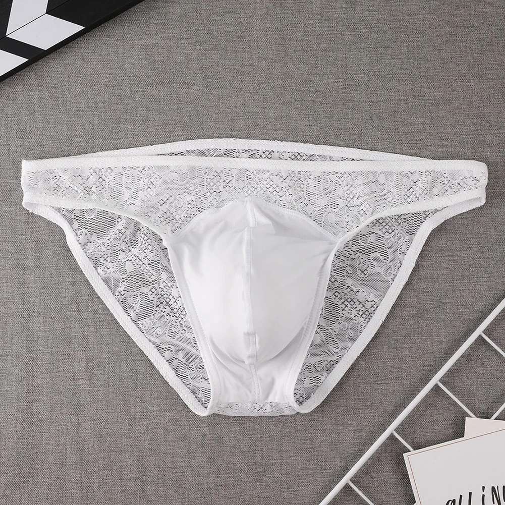 For Comfortable Everyday Waist 66-88 Cm Lace Briefs Transparent Mesh Underwear For Men Applicable Male Classic Style
