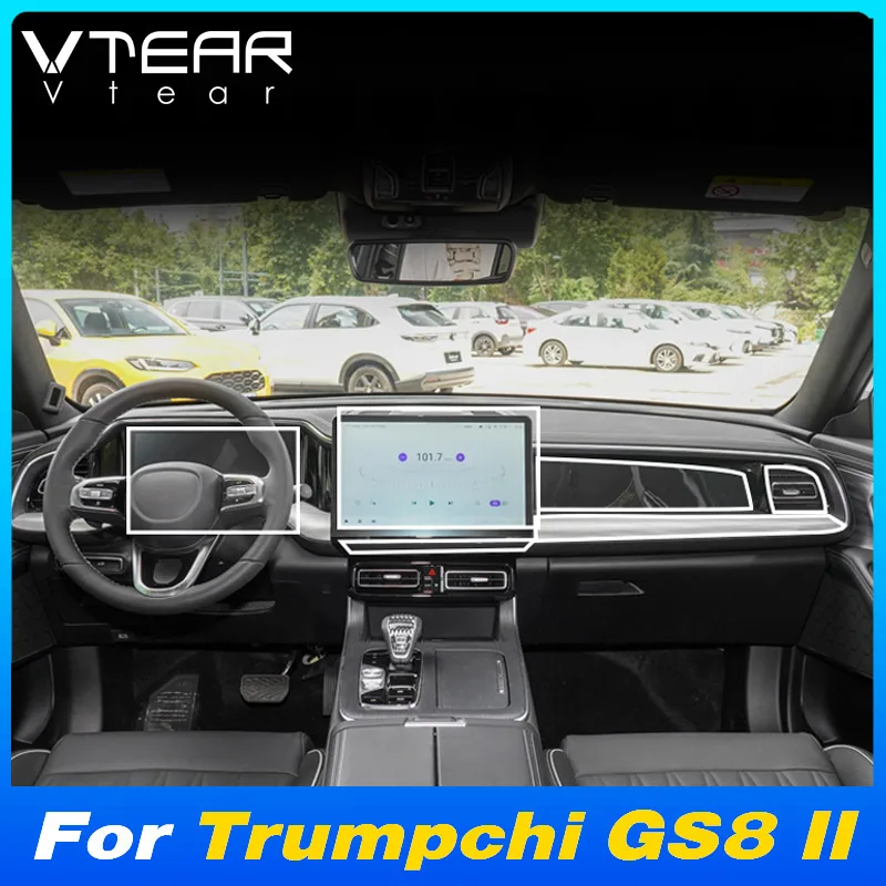 

Vtear Car Center Console Anti-Scratch Cover Stickers Interior TPU Protective Film Stickers Decoration For GAC Trumpchi GS8 II 23