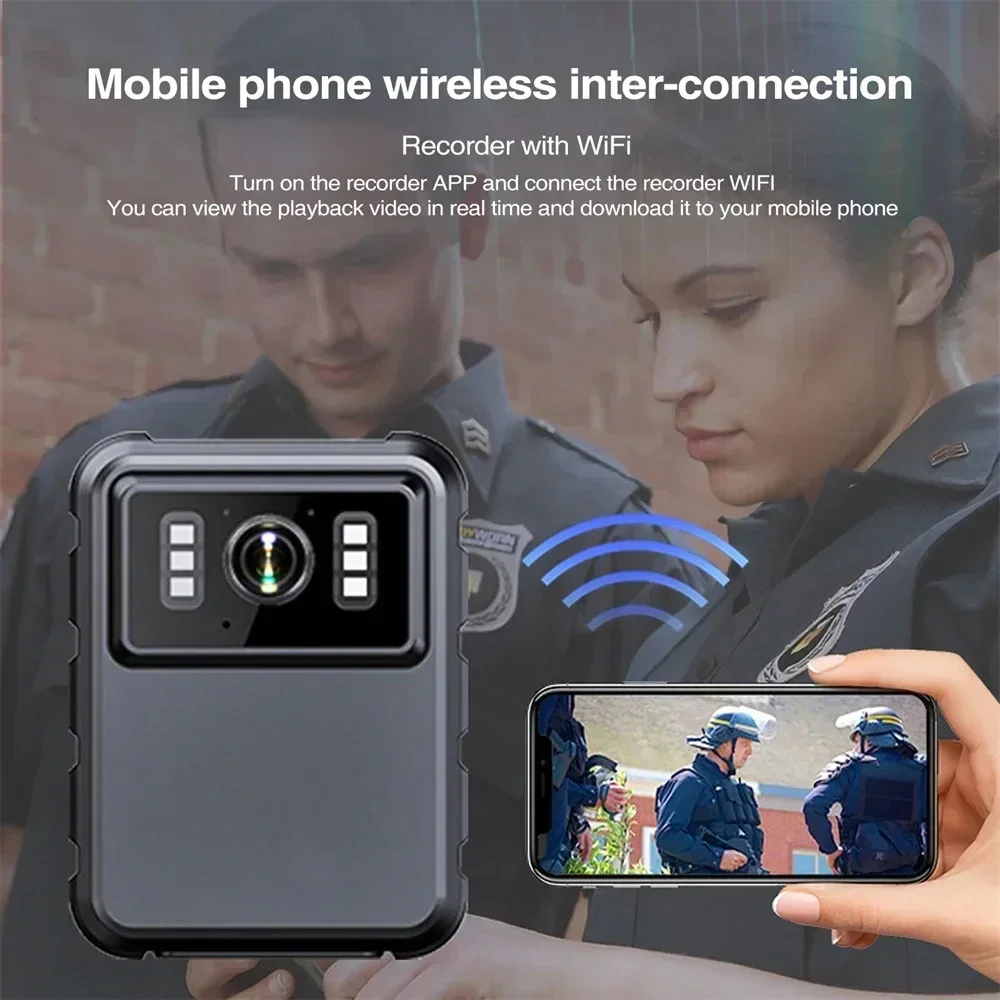 Wifi Hotspot HD 1080P Mini Camera Bike Sports Camera Recorder Outdoor Law Enforcement Night Vision Video Recorder Police Bodycam