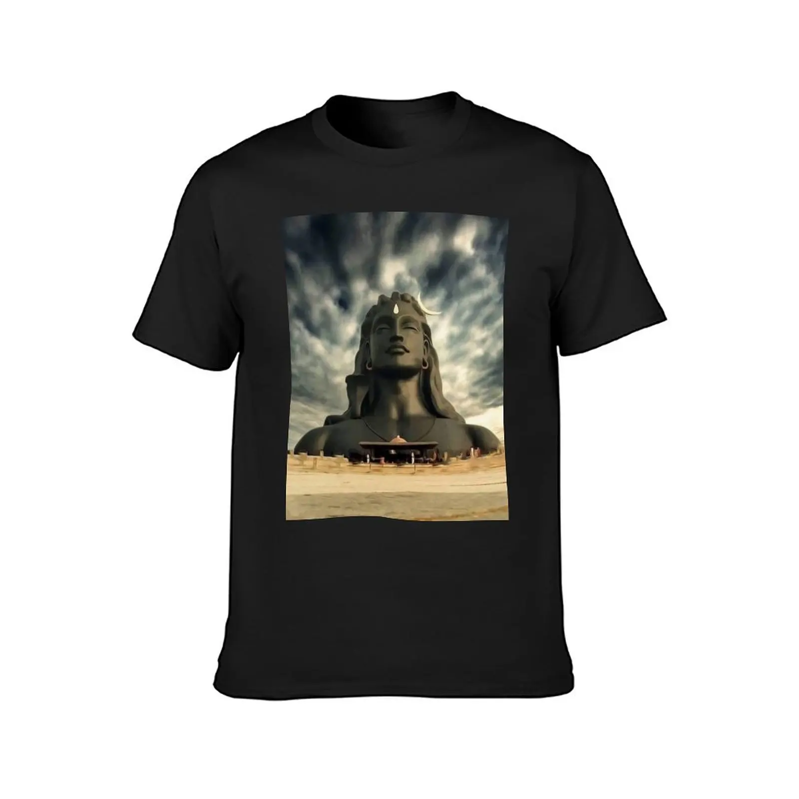 Isha Adi Yogi -Shiva statue -Mahadeva T-Shirt kawaii clothes tops blacks black t shirts for men