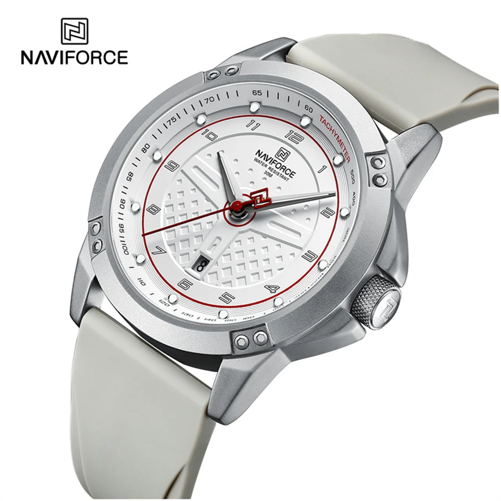 NAVIFORCE Men Wristwatch Top Brand Luxury Waterproof Auto Date Watch Rubber Sport Military Original Quartz Male Clock Gift 8031