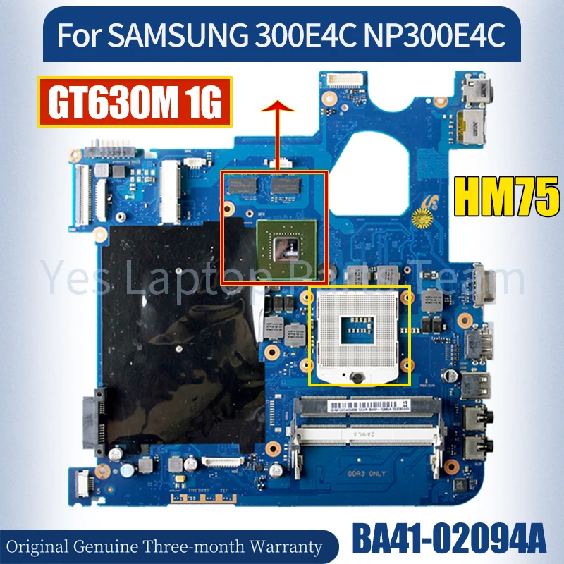 

BA41-02094A For SAMSUNG 300E4C NP300E4C Laptop Mainboard SLJ8F N13P-GL-A1 HM75 GT630M 1G Notebook Motherboard 100％ Tested