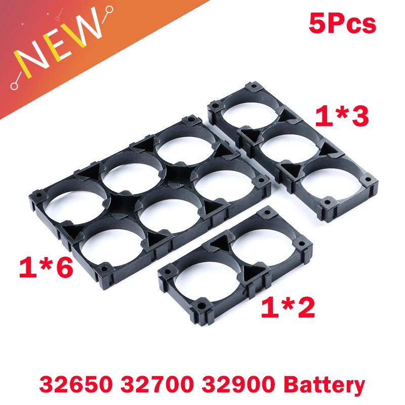 

5Pcs Battery Holder Bracket 32650 32700 32900 Cell Safety Anti Vibration Plastic Brackets For 32650 32700 32900 Batteries