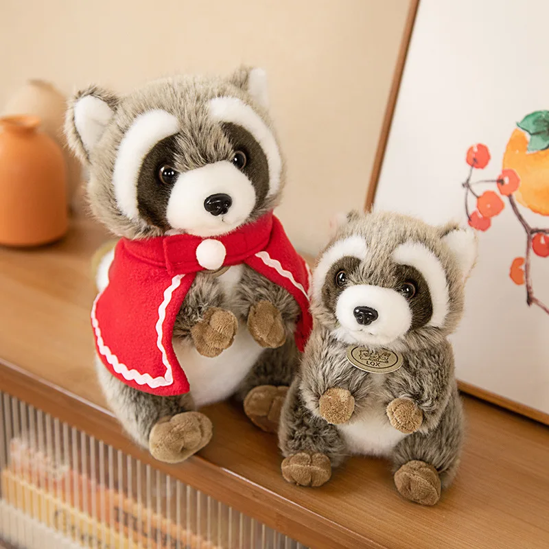 

Kawaii Simulation Raccoon Plush Toy Cute Fluffy Stuffed Animals Plushies Doll Pillow Anime Soft Kids Toys for Girls Boys Gifts