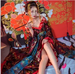 Japanese Kimono Traditional Kui Costume COS Hanfu Stage Performance