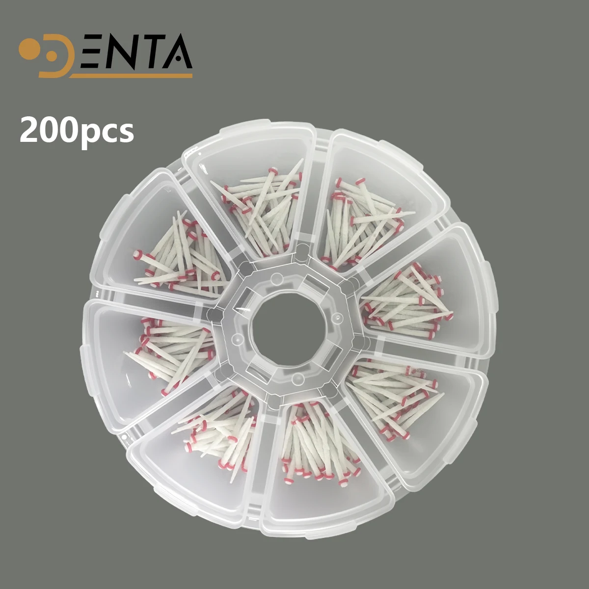 

200pcs/box Fiberglass Rods - Mixed Smooth/Matte Surface, Red & Yellow Spiral Ends, High Strength Industrial Grade