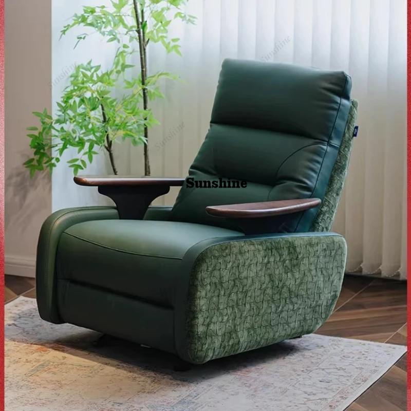 

Multifunctional leather sofa chair Lazy living room single adjustable leisure chair