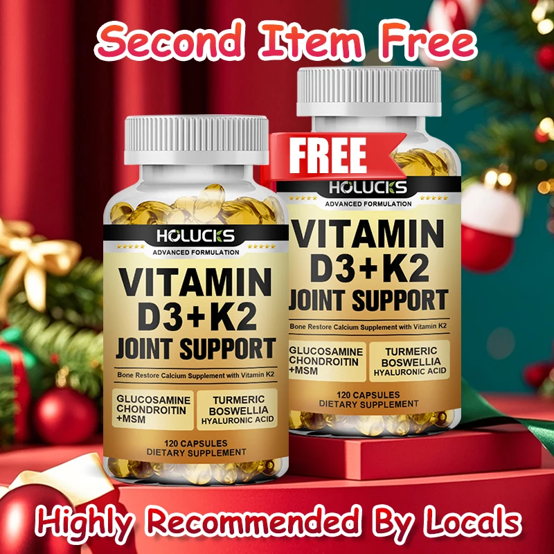 

Биологически активная добавка для здоровья суставов с витамином D3 K2, куркумой, босвеллией и гиалуроновой кислотой, улучшающая смазку суставов, комфорт и предотвращающая старение.