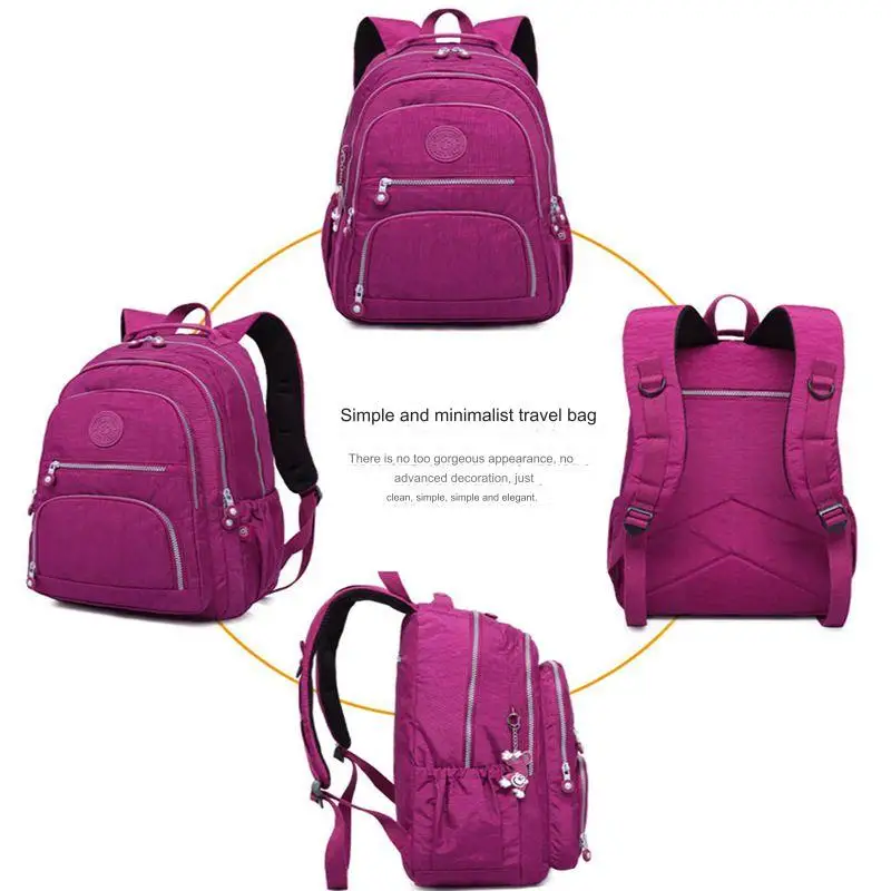 Tegaote School Backpack Student for Teenage Girl Boy 2024 Travel Back Packs Bag Women Nylon Waterproof Laptop Bagpack Unisex