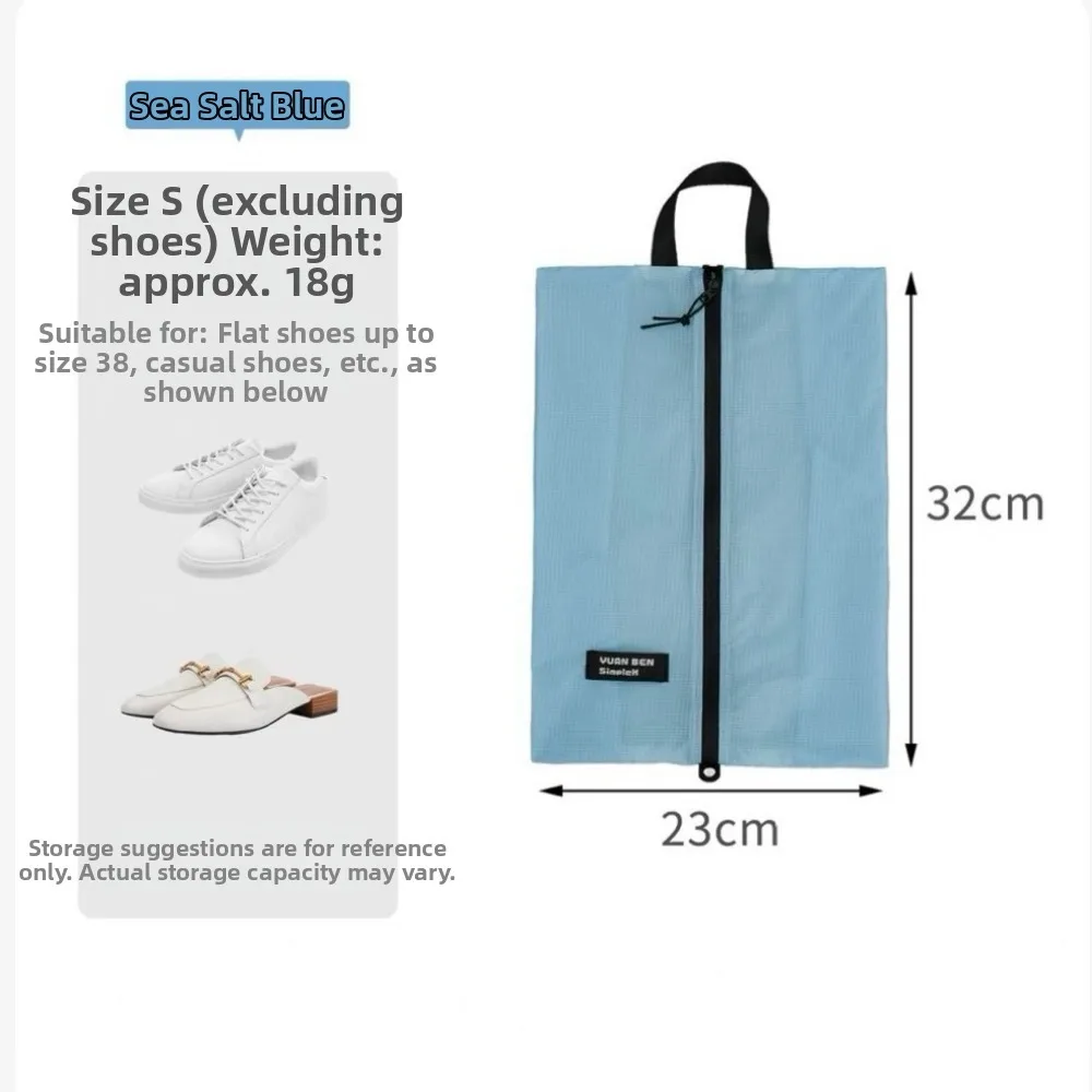 Portable Clothing Packaging Bag Silicone-coated Ultra-light Weight Luggage Storage Bag Yellow Orange Waterproof