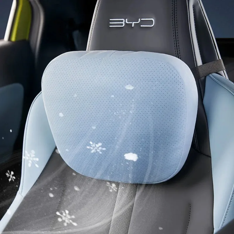For BYD Seagull Dolphin Mini Surf Headrest Lumbar Support Interior Accessories Seat Headrest Neck Protection 100% Velvet Cotton