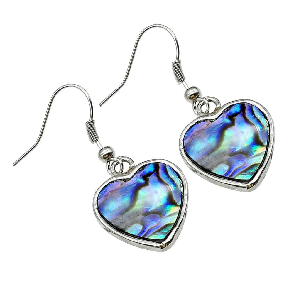 

Heart Shaped Abalone Shell Earrings Fashion Dangly Jewelry for Women Party Holiday Birthday Unique Design Ladies Ear Accessories