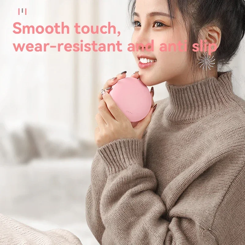 Round Hand Warmer Treasure Power Bank Charging 2-in-1 Double Sided Heating Portable Pocket Hand Warmer For Winter Skating 2025