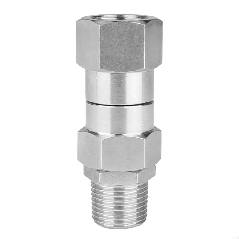 KX4B สแตนเลสความดันเครื่องซักผ้าหมุน 3/8 นิ้ว NPT เกลียวชาย/M22 14 มม.หมุน Joint Kink ฟรี Quick Connector