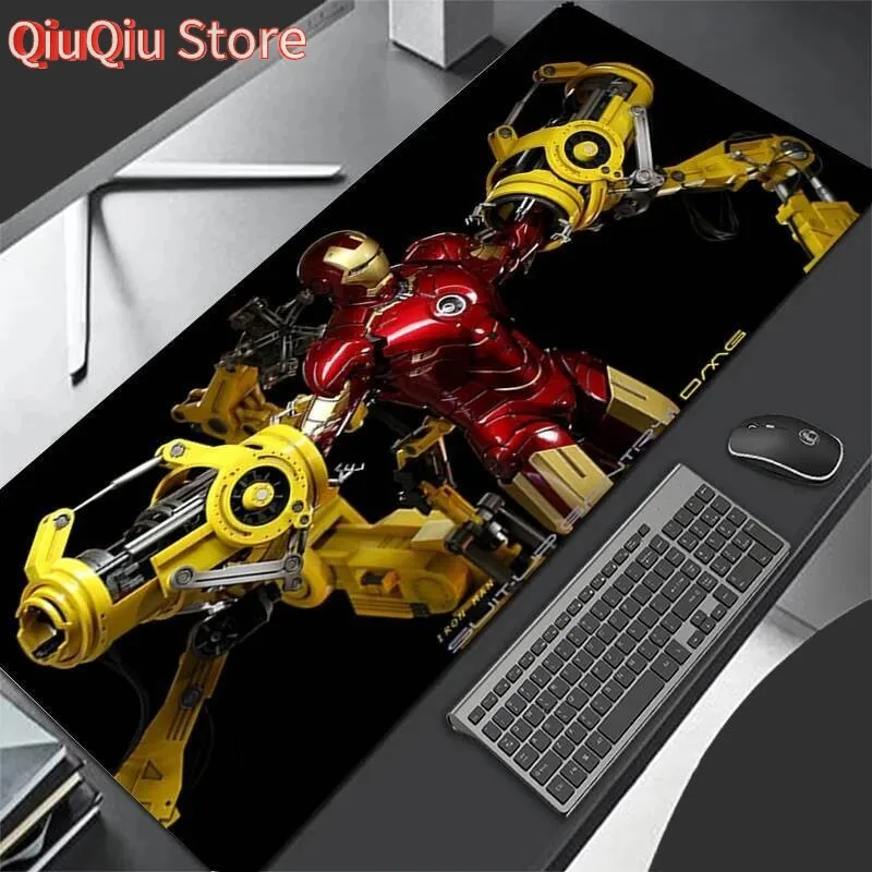 

Gamer Desk Mat Iron Man Mousepadsc Colorful Mouse Pad Office Desk Pads Large Mousepad Non-slip Mouse Mats For Computer Gift XXL