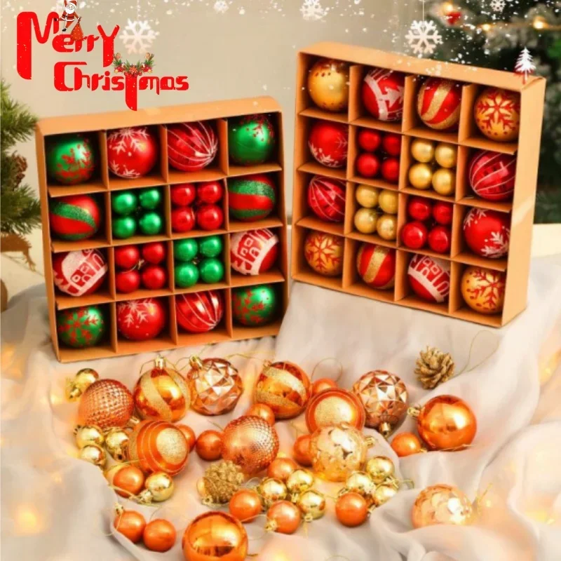 

Рождественские елочные шары, цветные небьющиеся пластиковые декоративные безделушки, подвесные украшения, украшения для декора рождественской елки